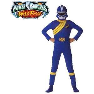  Power Rangers Wild Force Child Blue Ranger Costume Toys 