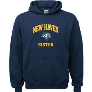 New Haven Chargers Navy Youth Sister Arch Hooded Sweatshirt
