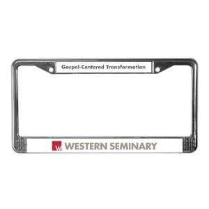  Western Seminary License slogan License Plate Frame by 