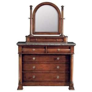  Traditional Cherry and Marble Top Dresser Bureau 