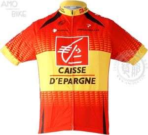 NWT CAISSE DEPARGNE RACING TEAM CYCLING JERSEY BIKE BICYCLE SHIRT sz 