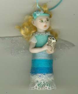 OOAK Olive Mermaid Mini Art Sculpt Sea Fairy Biel  