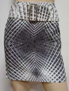   ALBERTO MAKALI Very Pretty Stylish Belted Mini Skirt Size Sz 2  