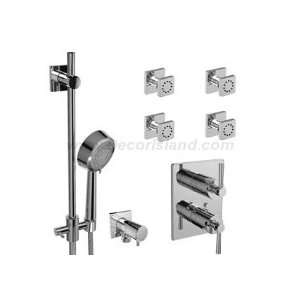 Riobel Â½ Thermostatic system with hand shower rail and 4 body jets 