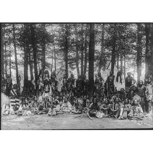   Buffalo Bills Wild West,troop of indians,tepees,c1886