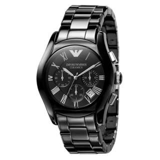 Brand New Emporio EA AR1400   Mens Chronograph Black CERAMICA Watch 