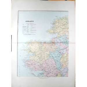  STANFORD MAP 1904 NORTH WEST IRELAND SLIGO DONEGAL BAY 