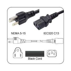  PowerFig PF51514C1318 AC Power Cord NEMA 5 15 Plug to IEC 
