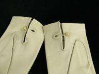 Vintage Stewart & Company Ladies Cream Leather Gloves  