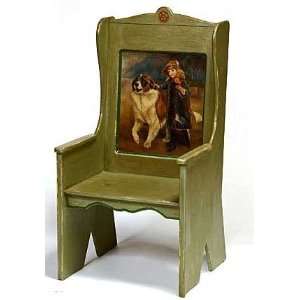  Tavern Chair with Girl and Dog Scene