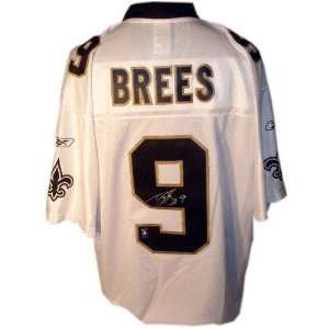 com Drew Brees New Orleans Saints Autographed White Reebok EQT Jersey 