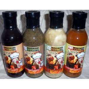  A Set of 4 Betty Boops Marinade Sauces 
