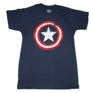  MARVEL CAPTAIN AMERICA DISTRESSED SHIELD S/S JERSEY T 