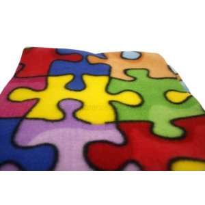  Autism Jigsaw Puzzle FLEECE Fabric per Yard Toys & Games