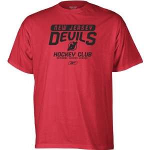    New Jersey Devils  Red  Hockey Club T Shirt