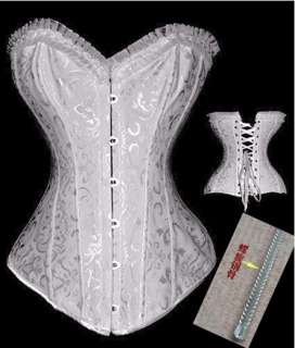 Sexy Boned Lace corset G string Bustier club wear S 2XL  