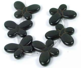 25x35mm Black Stone Butterfly Beads   Halloween (6)  