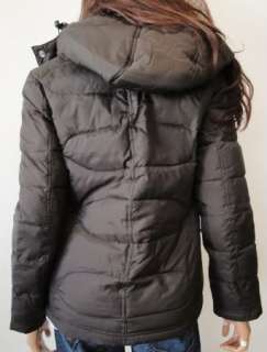 BRAND NEW WOMENS H&M H AND M BLACK PUFFER JACKET HOODED COAT CHOCOLATE 