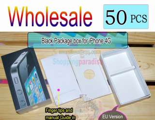 Phone 4 Black EU package box only + Manual Guide + tips +pin 16G/32G 