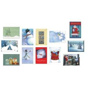  Boxed Christmas Cards Holiday Glitter Assortment Case Pack 