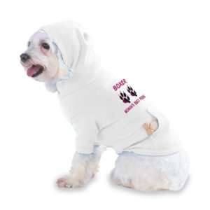 BOXER WOMANS BEST FRIEND Hooded T Shirt for Dog or Cat X Small (XS 