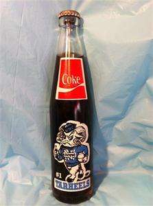 Coca Cola North Carolina Tarheels 81 82 National Champs Bottle 