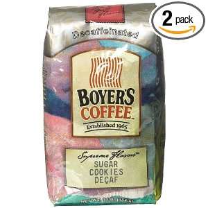 Boyers Coffee Sugar Cookies Decaf, 16 Ounce Bags (Pack of 2)  