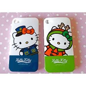  Hello Kitty  set of 2 iPhone 4 case  Policeman & Christmas 