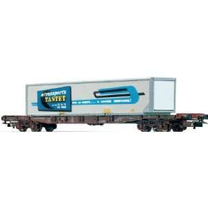   Hj6019 Wsl Flat Wagon Sgs With Tastet Container   Sncf