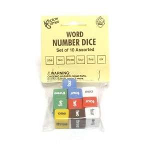  Bag of 10 Word Number Dice Assortment Toys & Games
