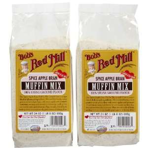 Bobs Red Mill Muffin Mix Spice Apple Bran, 24 oz   2 pk.  