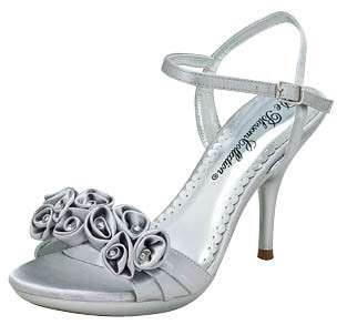Blossom Sexy Prom dress Open toe sandal Silver LIN 35  