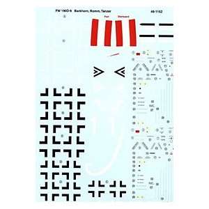    Fw 190 D 9 Aces Barkhorn, Tanzer, Romm (1/48 decals) Toys & Games