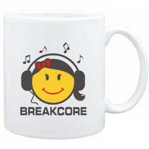  Mug White  Breakcore   female smiley  Music Sports 