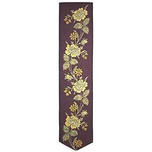   Jacquard Woven Silk bookmark   Rose Purple