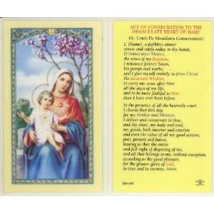  Consecration to the Immaculate Heart Holy Card (800 448 