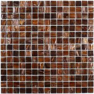 Marron Bronzo Mosaic 3/4 x 3/4 Bronze/Copper Gem Solid Glossy Glass 