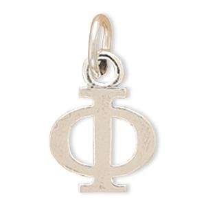  Greek Alphabet Letter   Phi Charm Sterling Silver Jewelry