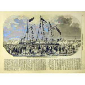  1858 Steamer Seine Et Tamise Paris London Ship Print
