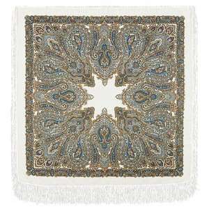  Olga Labzina Shawl (silk fringe) 125x125cm (49,2x49,2 inch 