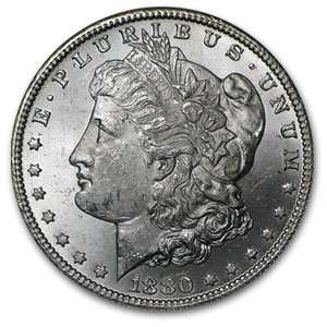  1880 CC Morgan Dollar   Reverse of 1878   Brilliant 
