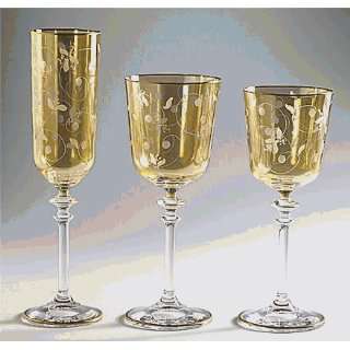   Water Glass With Gold Rim   Lucy Design 