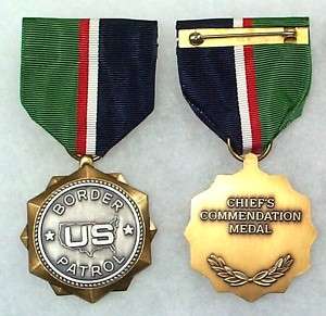 RARE US Border Patrol Chiefs Commendation Medal  