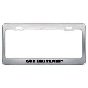  Got Brittani? Girl Name Metal License Plate Frame Holder 