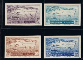 Syria Stamps, Port Of Latakia, Scott #C158 161 Unused H  