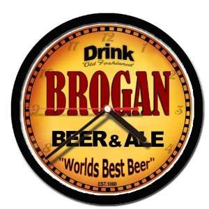  BROGAN beer and ale cerveza wall clock 