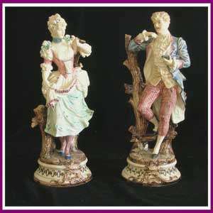 Antique Pair of Brothers Urbach Figurines c1875  