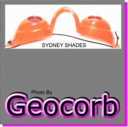 Tanning Bed Eyewear SYDNEY SHADES Eye Goggles ~ RED  