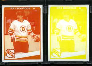 1984 85 Topps Hockey Proof Cards. Ray Bourque BURINS  