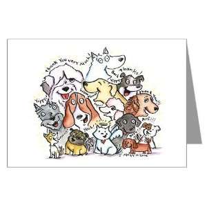 Thank You Cards with Dogs Greeting Cards Package Humor Greeting Cards 